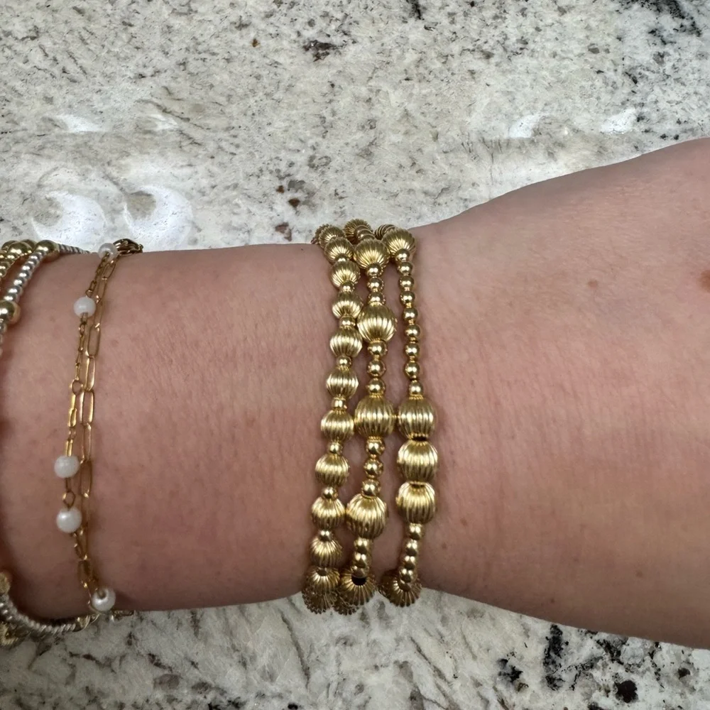 eNewton Gold Beaded Bracelet Bundle - Picture 3 of 3